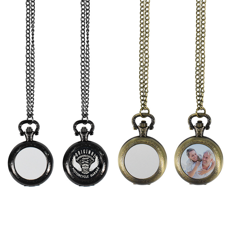 Vintage Fashion Necklace - カスタムヴィンテージメタル懐中時計ペンダントネックレス クラシックウォッチネックレス ファッションジュエリー メンズ レディース向け