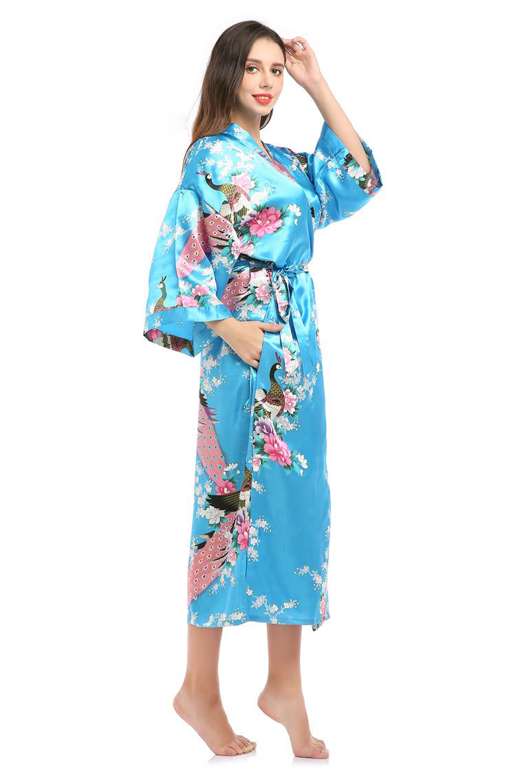 Vintage Fashion In Tokyo - 女性のための孔雀の花のドレス,日本の衣装,バスローブ,東京ファッション,日本,全国トレンド,セクシーな着物,浴衣ノベルティ,イブニングドレス