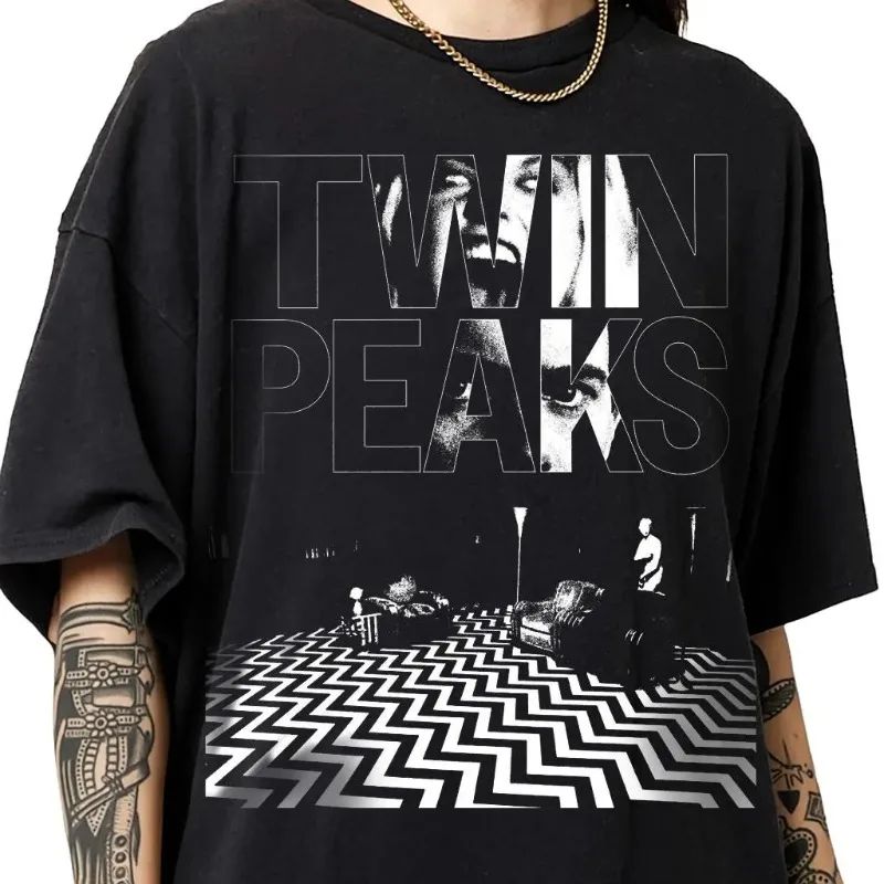 Vintage Fashion Tv - ホラー映画テーマプリント Tシャツ テレビドラマ ツインピークス Tシャツ 夏新作