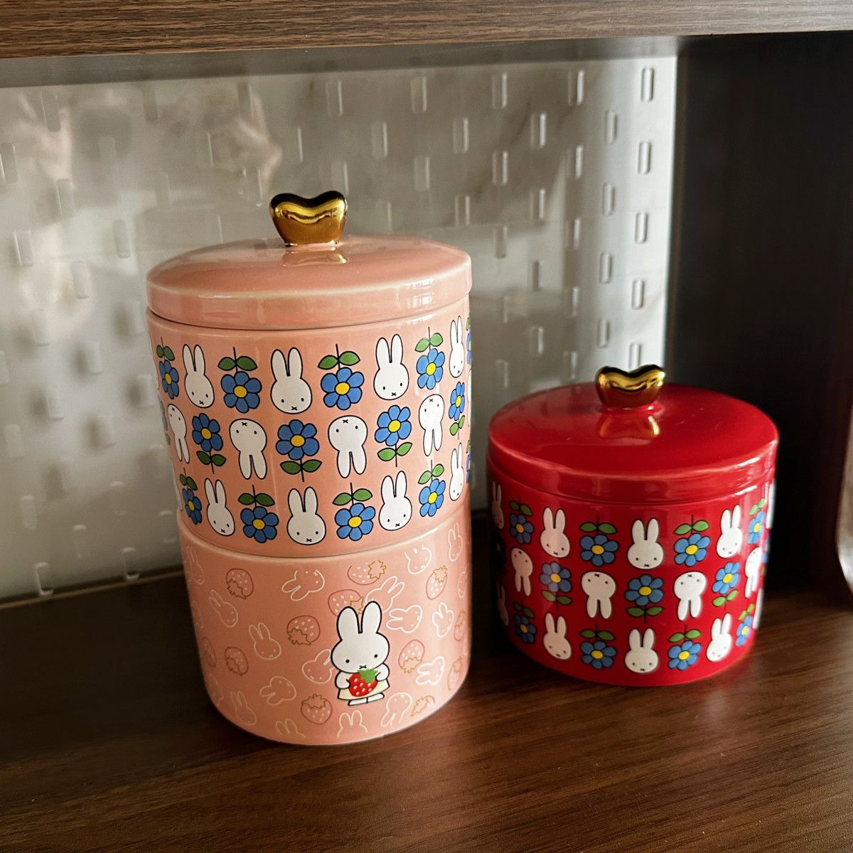 Vintage Fashion Tv - 不完全なミッフィーのウサギの装飾ジャー ヴィンテージ収納缶 セラミックポット ピンクの容器 かわいい漫画風 高級感のあるおしゃれなデザイン