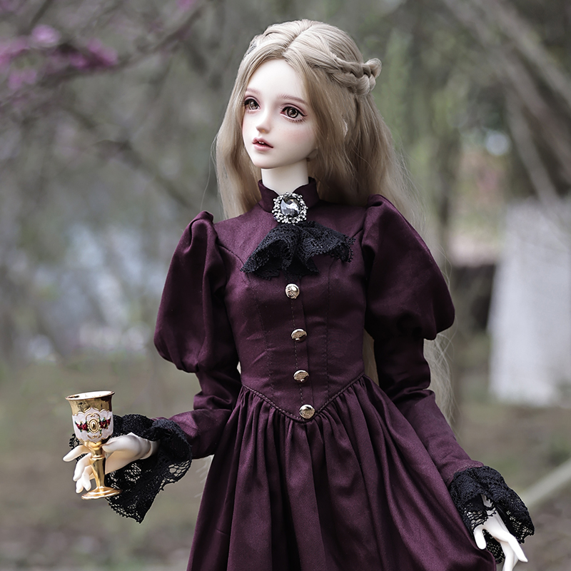 Vintage Fashion Tv - Elina bjd-エレガントなヴィンテージの女性の人形,かわいい人形,明るい紫色のドレス,樹脂,芸術的なおもちゃ,おとぎ話,1/3