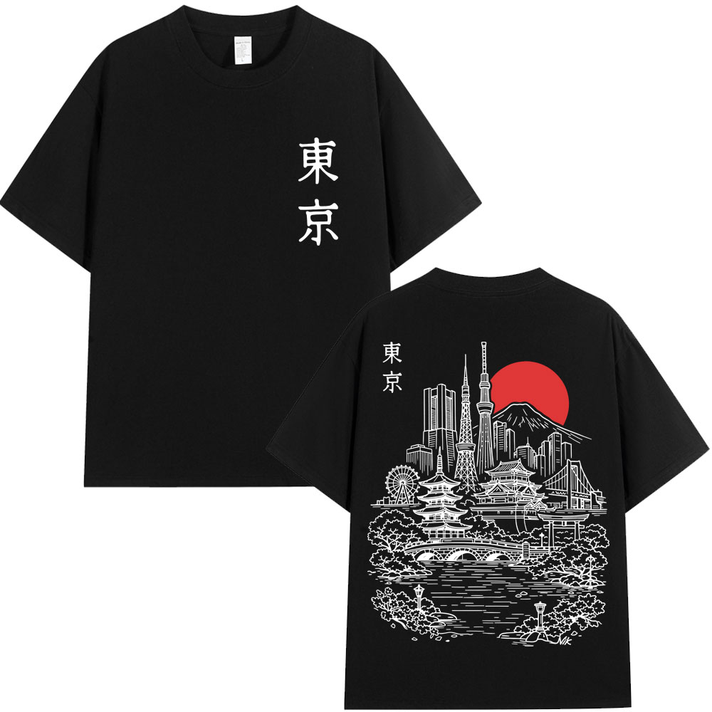 日本の東京スタイル桜旅行グラフィック Tシャツ男性女性ファッ - Vintage Fashion In Tokyo のレビューと価格