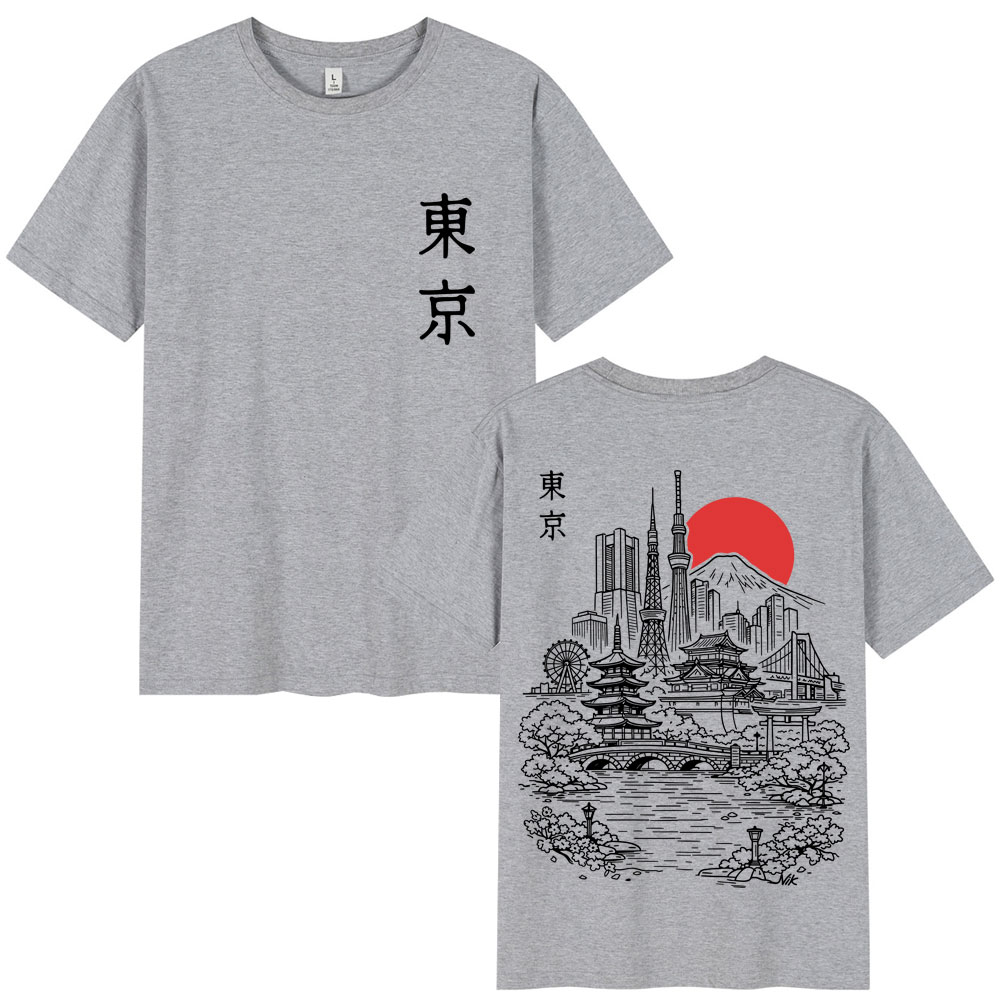 日本の東京スタイル桜旅行グラフィック Tシャツ男性女性ファッ - Vintage Fashion In Tokyo のレビューと価格