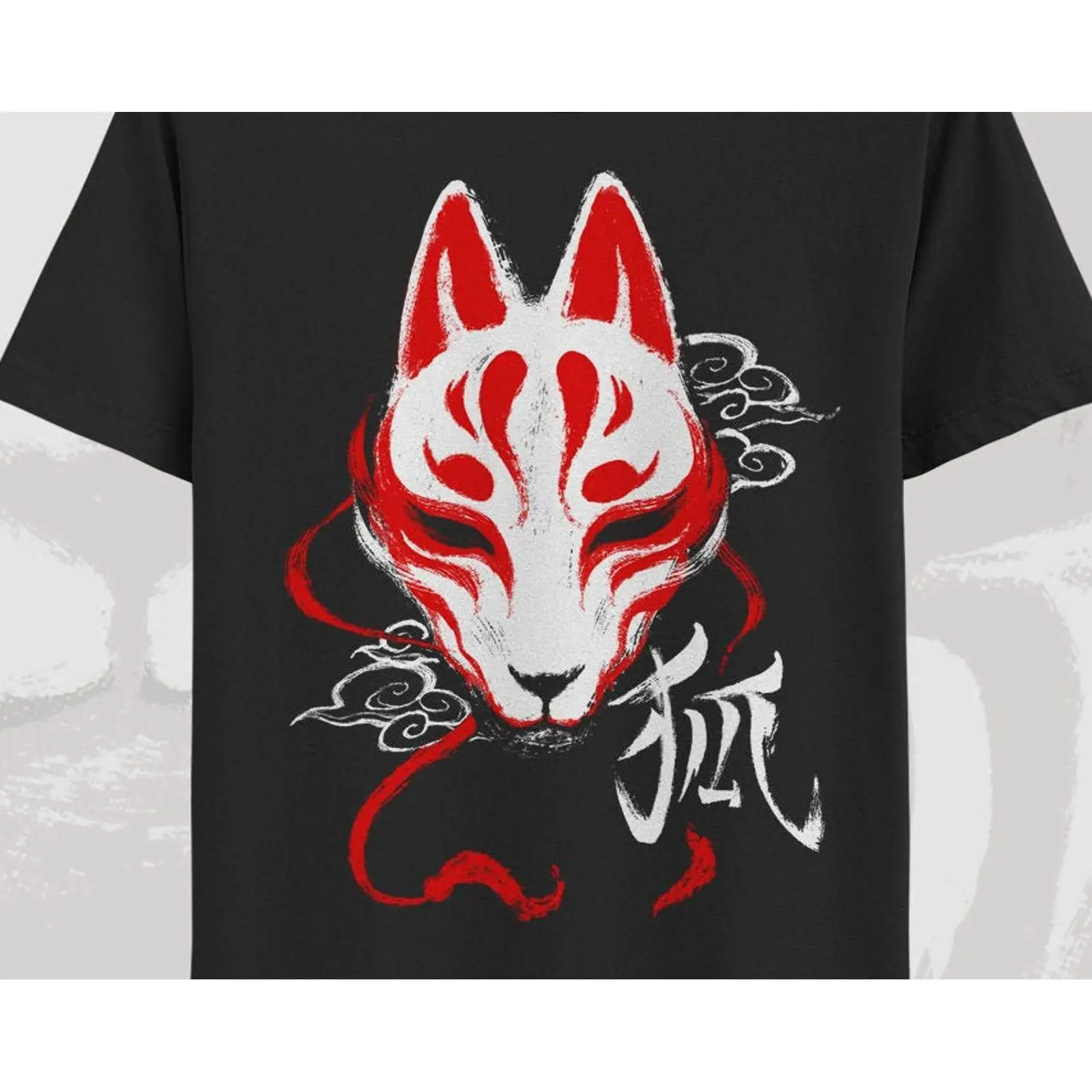 キツネマスクTシャツ 日本の狐Tシャツ 伝統的な東京妖怪 原 - Vintage Fashion In Tokyo のレビューと価格