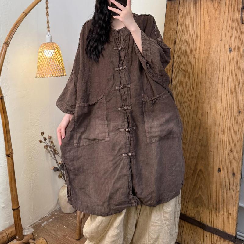 夏の新芸術スタイルの女性バットウィングスリーブルーズロングブ - Tie Dye Shirt Vintage のレビューと価格