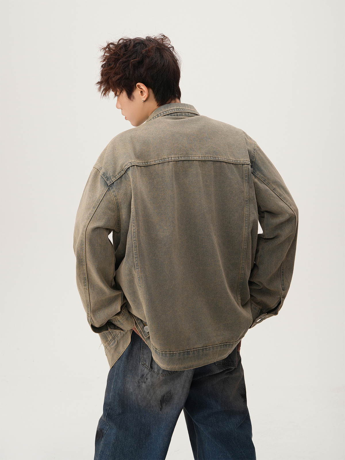 アメリカンハイストリート リップドデニムジャケット 秋のカジ - Vintage Fashion Jacket のレビューと価格