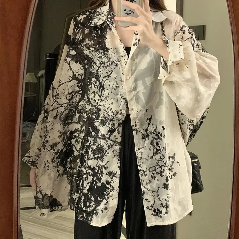 2025 長袖シャツ女性ルーズタイダイゴシックストリートウェ - Tie Dye Shirt Vintage のレビューと価格