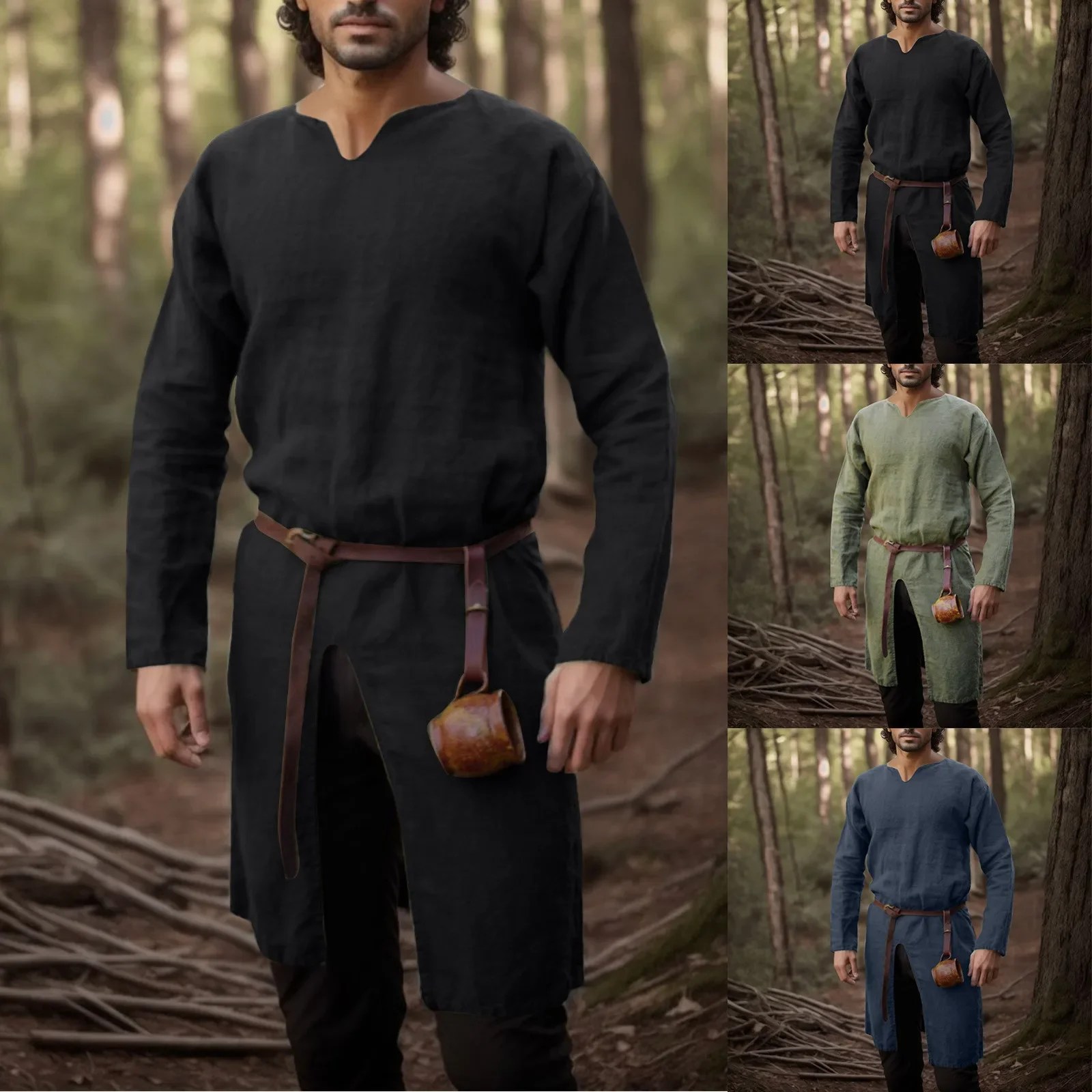 中世男性の海賊衣装スチームパンクヴィンテージトレンチコートゴ - Vintage Fashion Jacket のレビューと価格