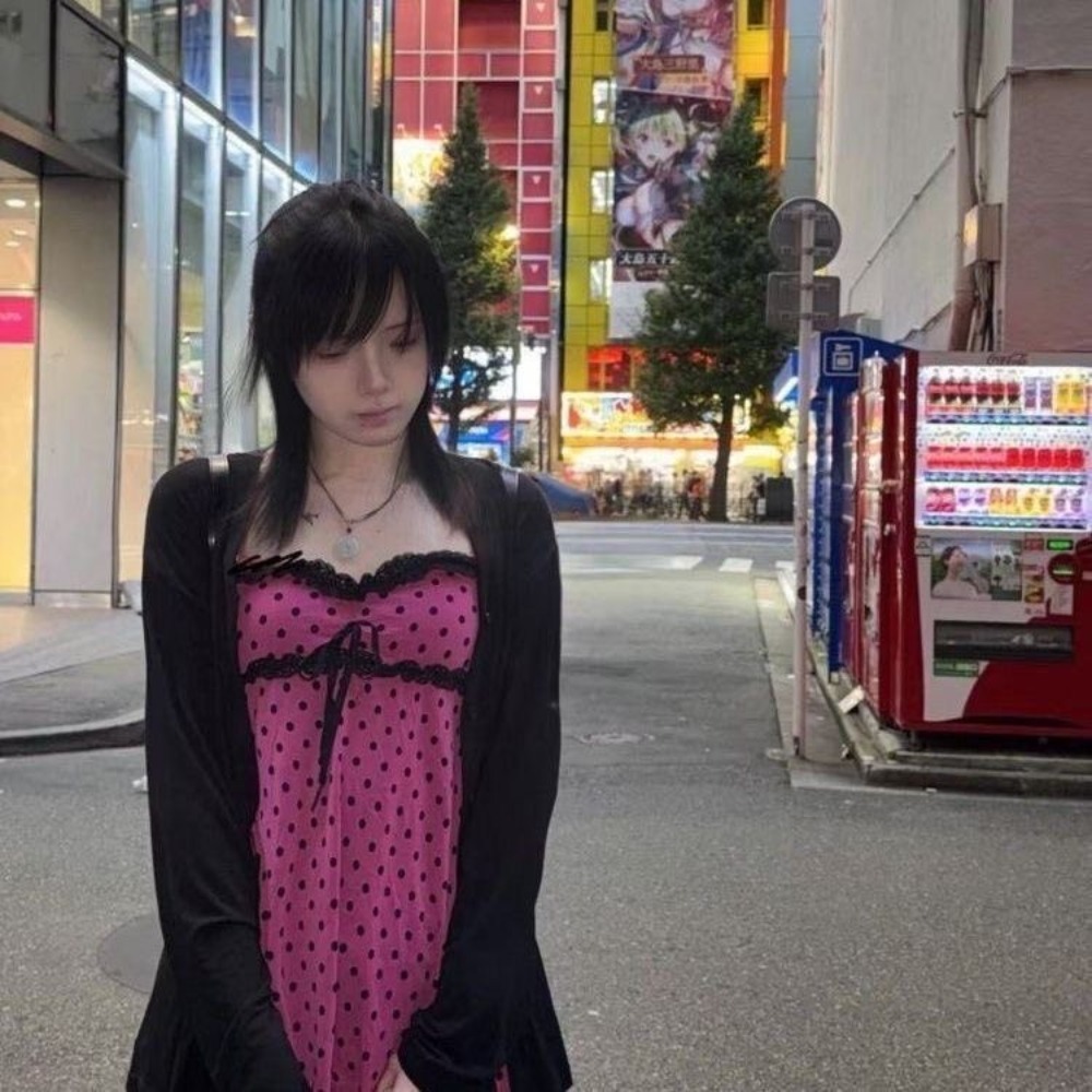 和菓子 2 点セット女性ポルカドットホルターベスト Y2k  - Vintage Fashion Outfit のレビューと価格