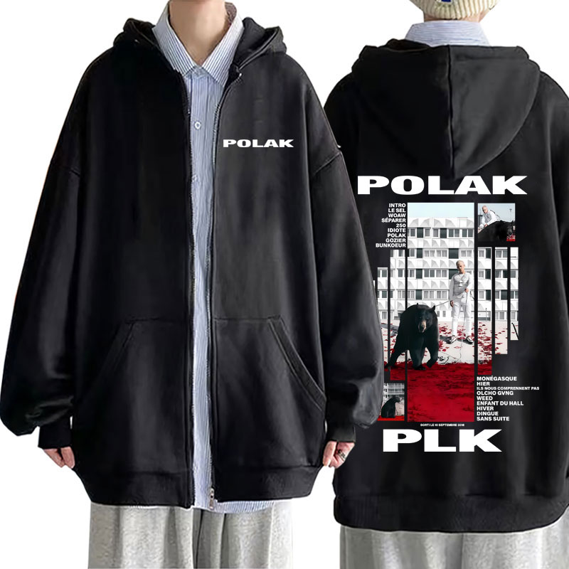 ラッパーPLKポーラックプリントジッパーフーディーメンズヴィ - Vintage Fashion Pop Up のレビューと価格