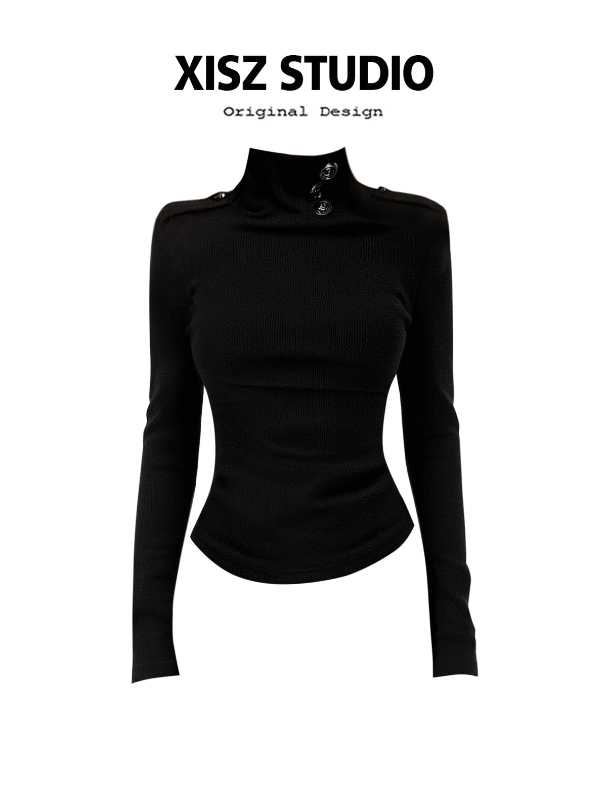 女性用ブラックゴシックTシャツ、原宿Y2K Tシャツトップ、 - Turtleneck Knit 90S のレビューと価格
