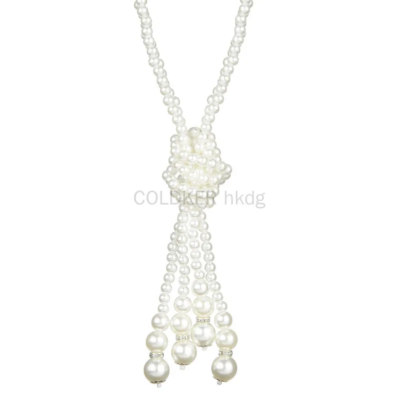 1920年代風パールネックレス フェイクパール ギャツビーア - Vintage Fashion Necklace のレビューと価格