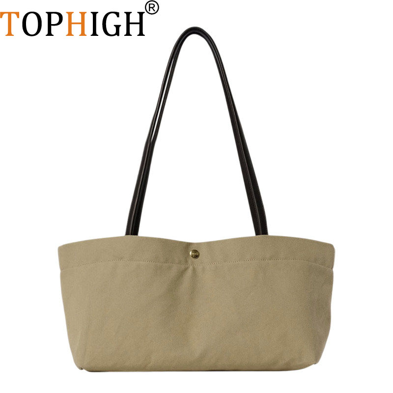 TOPHIGH 新しいヴィンテージキャンバストートバッグ 女 - Vintage Fashion Old Money のレビューと価格