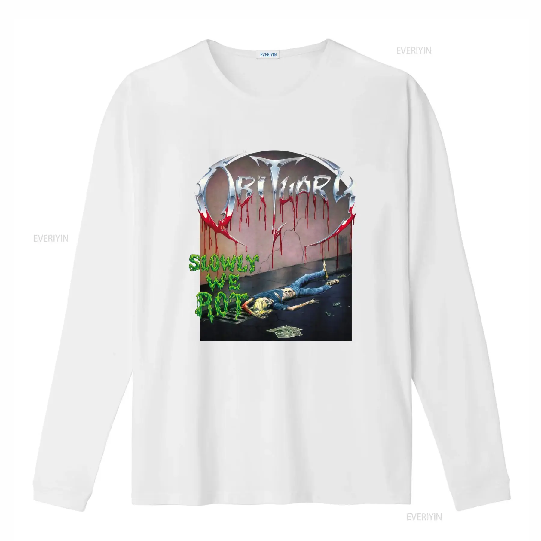 OBITUARY Slowly We Rot プリント T  - Vintage Fashion Obituaries のレビューと価格