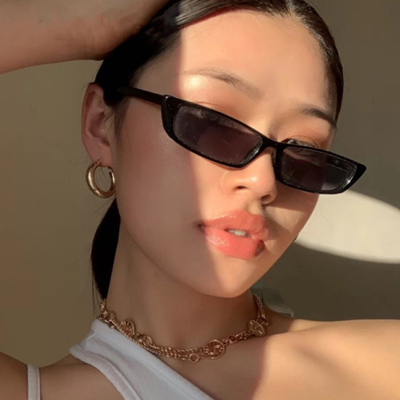 小さな長方形サングラスファッション女性レトロ小さなフレームサ - Vintage Fashion Trends のレビューと価格