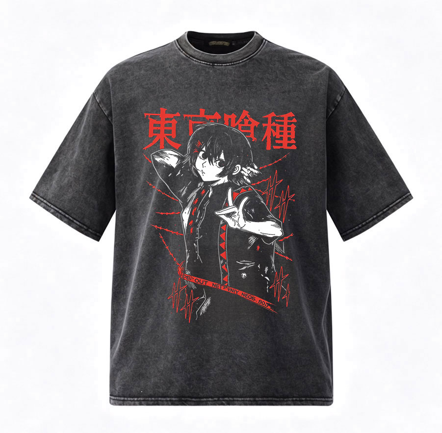 ヴィンテージウォッシュアニメ東京グールカネキケン Tシャツメ - Vintage Fashion In Tokyo のレビューと価格