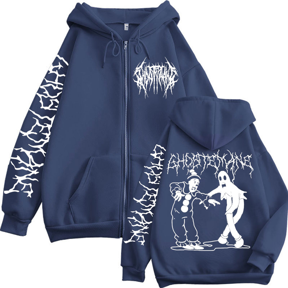Ghostemane プリントジッパーパーカーメタル​​ロッ - Vintage Fashion Pop Up のレビューと価格