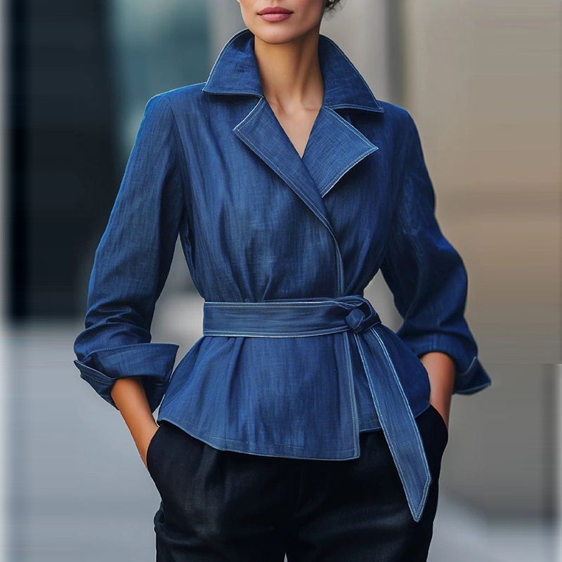 2026年秋春ファッションデニムジージャン女性用長袖ヴィンテ - Vintage Fashion Jacket のレビューと価格