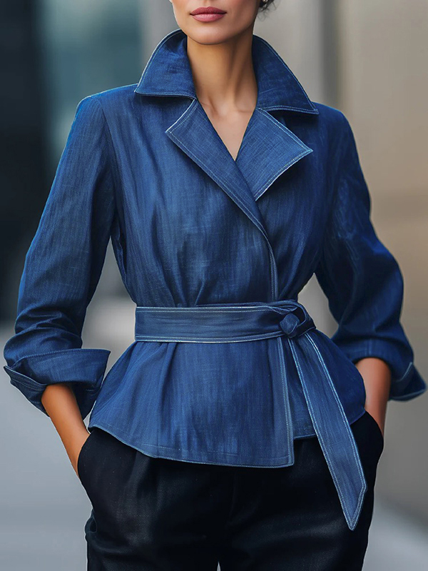 2026年秋春ファッションデニムジージャン女性用長袖ヴィンテ - Vintage Fashion Jacket のレビューと価格
