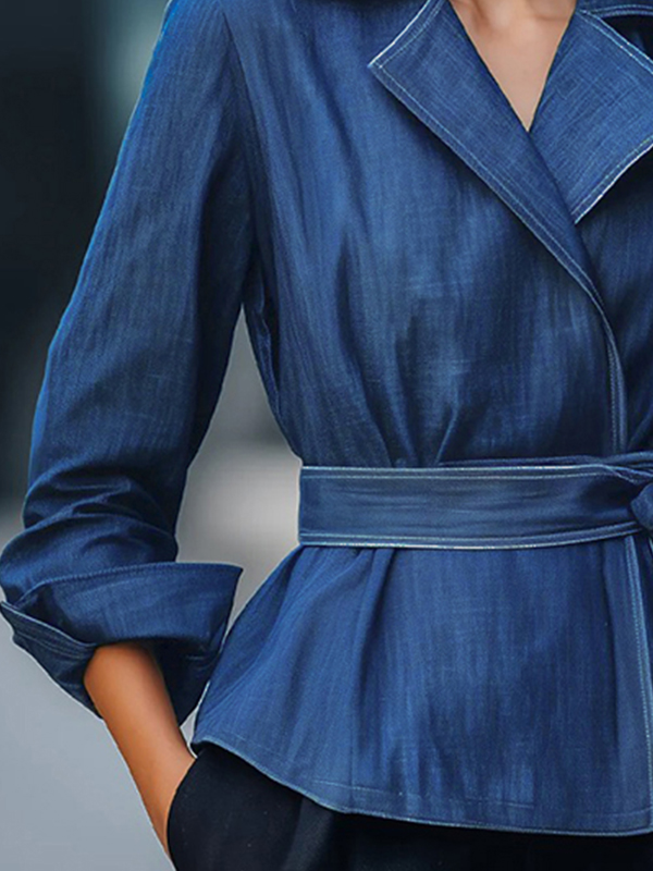 2026年秋春ファッションデニムジージャン女性用長袖ヴィンテ - Vintage Fashion Jacket のレビューと価格